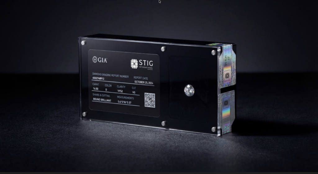 Diamant von Diamond Solution STIG International mit GIA Zertifikat